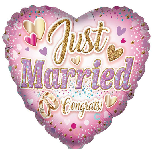 Just Married Foil Balloon