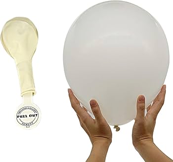 White LED Light Up Latex Balloons