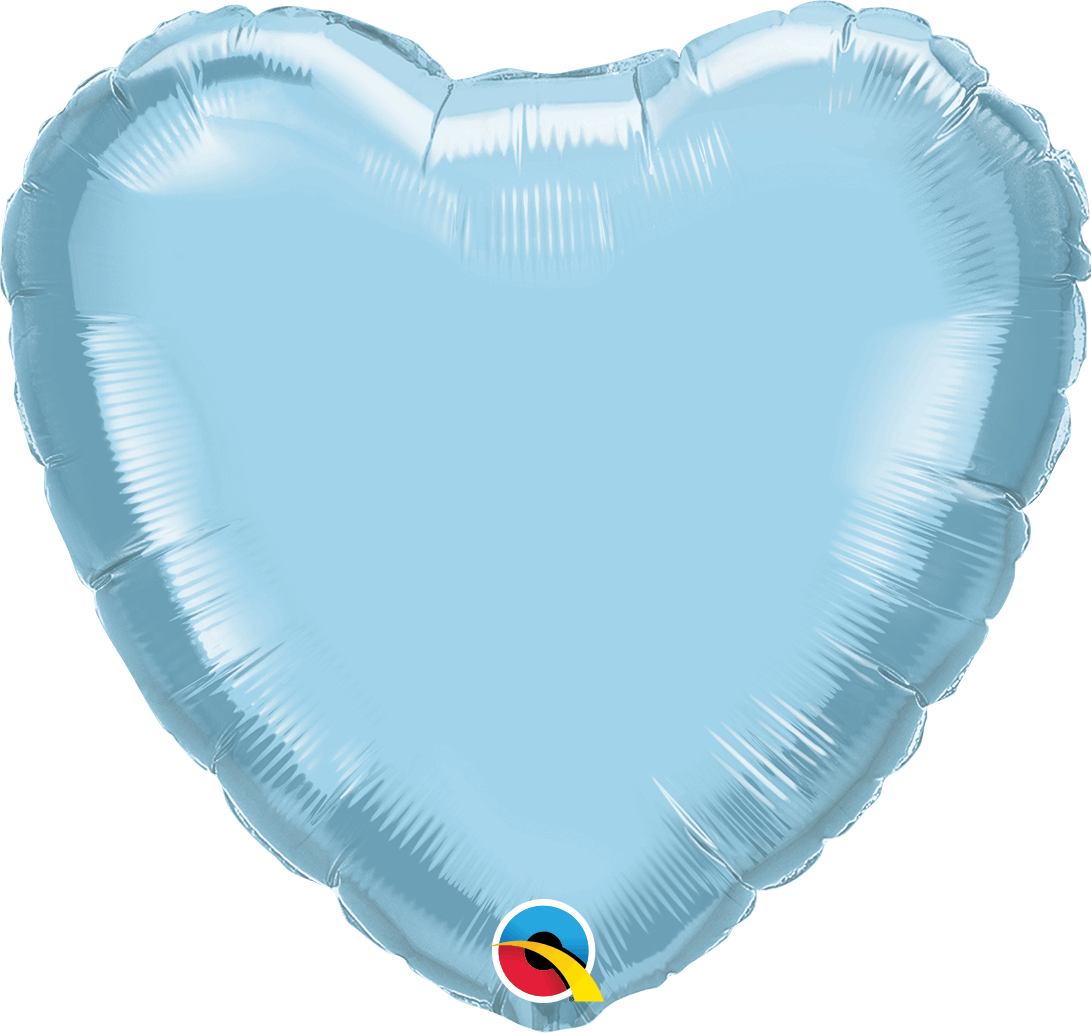 Light Blue Heart Foil Balloons