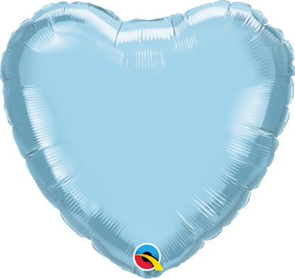 Light Blue Heart Foil Balloons