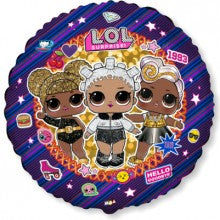 Lol Surprise Blue Round Foil Balloon - 18"