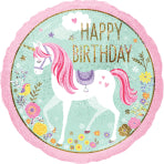 Unicorn Magical Round Foil Balloon - 18"