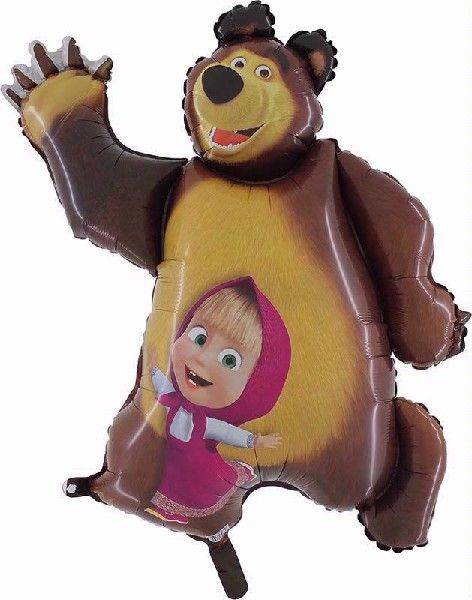Masha & Bear Shape Foil Balloon - Eternity Party Express