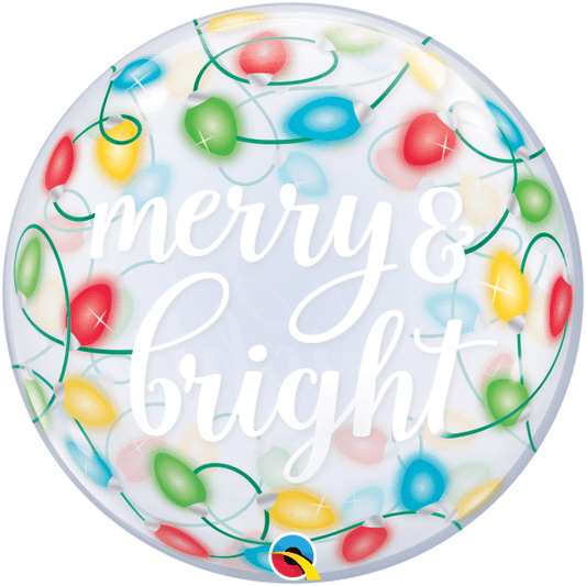 Merry And Bright Lights Bubble Balloon