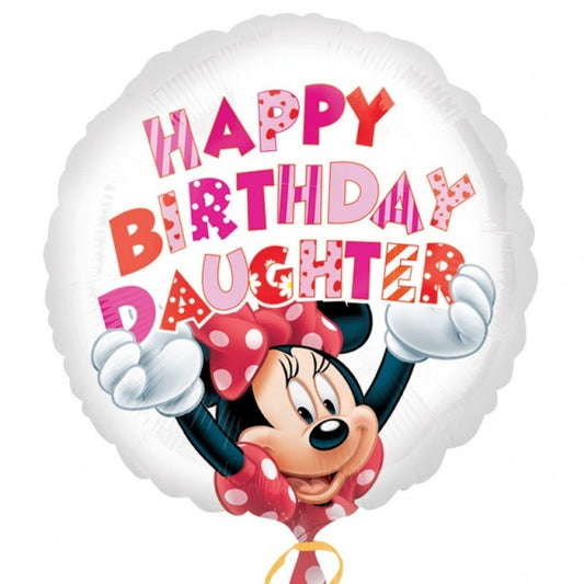 Minnie Mouse Happy Birthday Daughter Foil Balloon