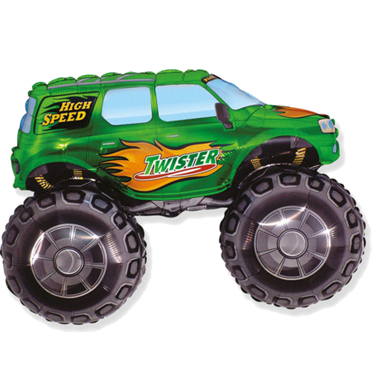 Monster Truck Green Shape Foil Balloon