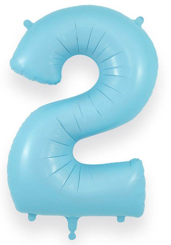 Matte Baby Blue Giant Helium Numbers - Eternity Party Express
