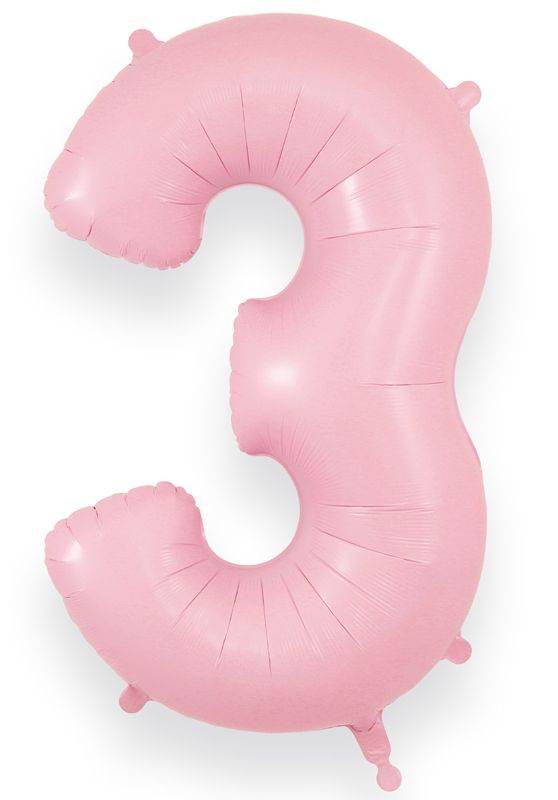 Matte Baby Pink Giant Helium Numbers - Eternity Party Express