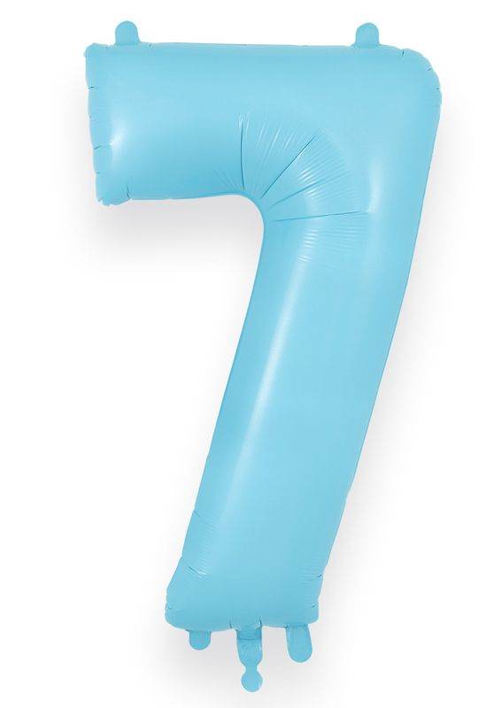Matte Baby Blue Giant Helium Numbers - Eternity Party Express