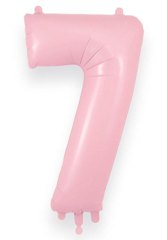 Matte Baby Pink Giant Helium Numbers - Eternity Party Express