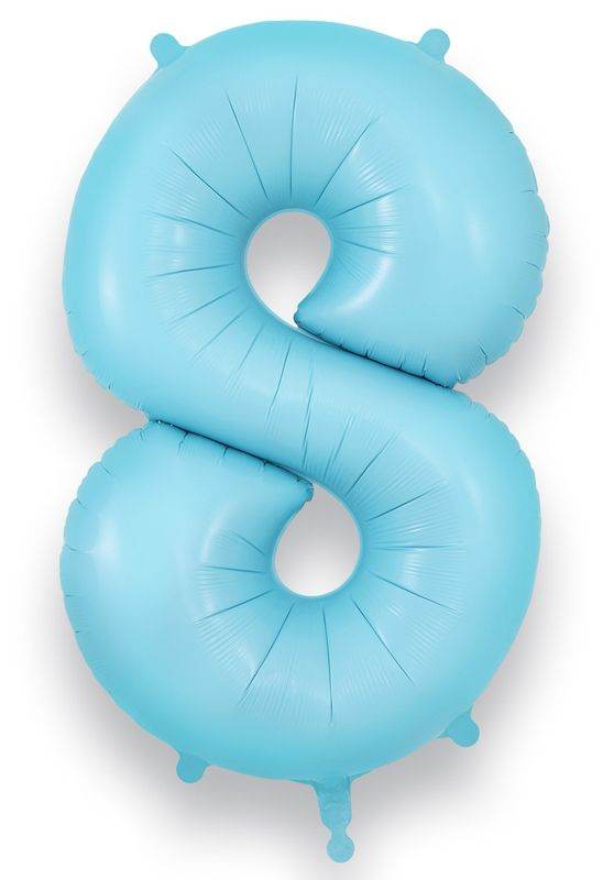 Matte Baby Blue Giant Helium Numbers - Eternity Party Express