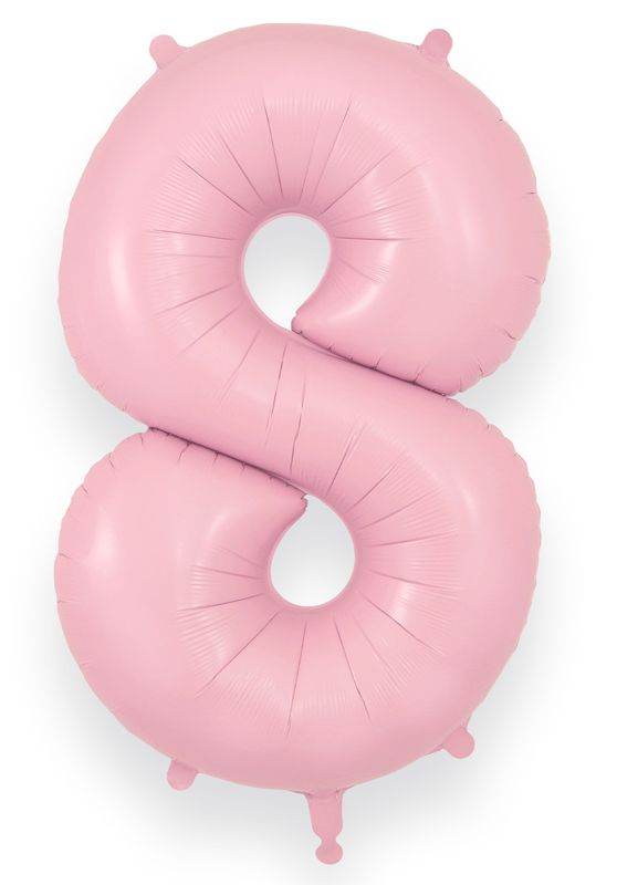 Matte Baby Pink Giant Helium Numbers - Eternity Party Express