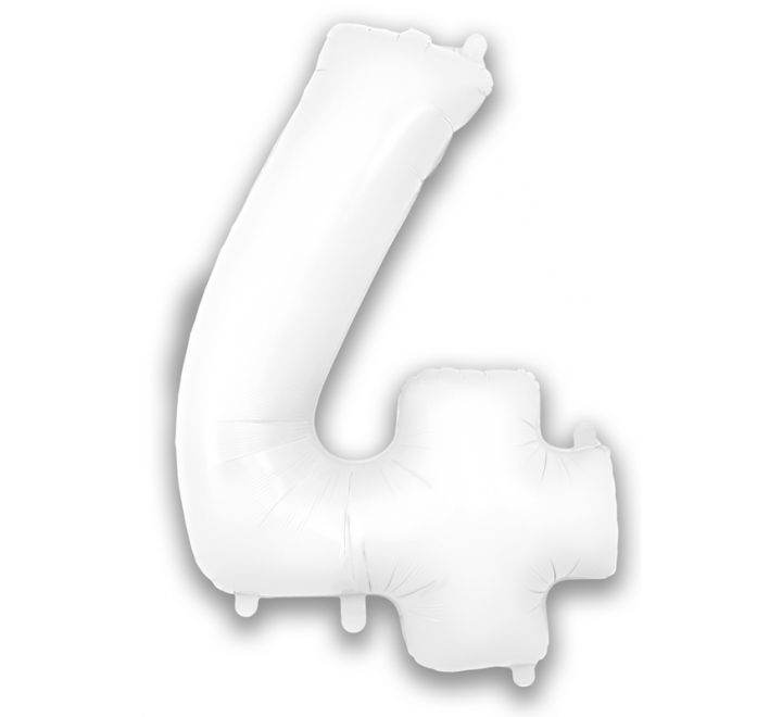 White Matte Giant Helium Numbers - Eternity Party Express