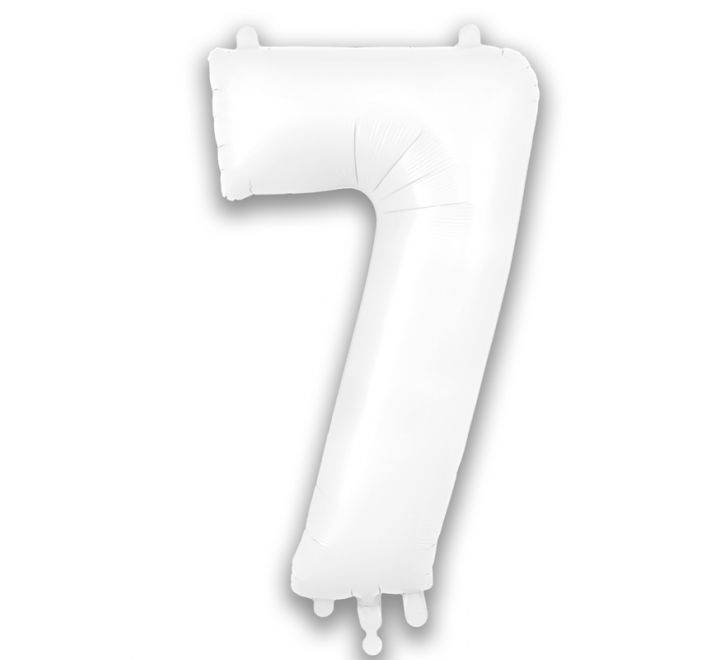 White Matte Giant Helium Numbers - Eternity Party Express
