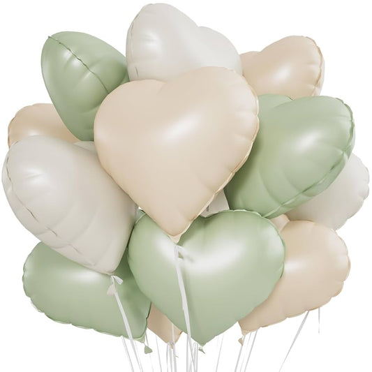 Satin Olive Green Heart