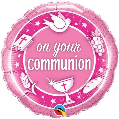 On Your Communion Pink Foil Balloon