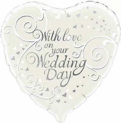On Your Wedding Day Hearts Foil Balloon