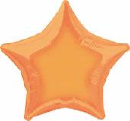 Orange Foil Star Balloon