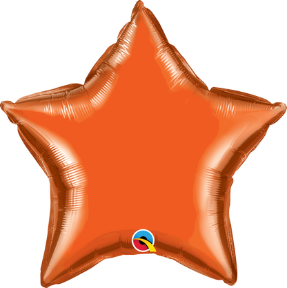 Orange Star Foil Balloons