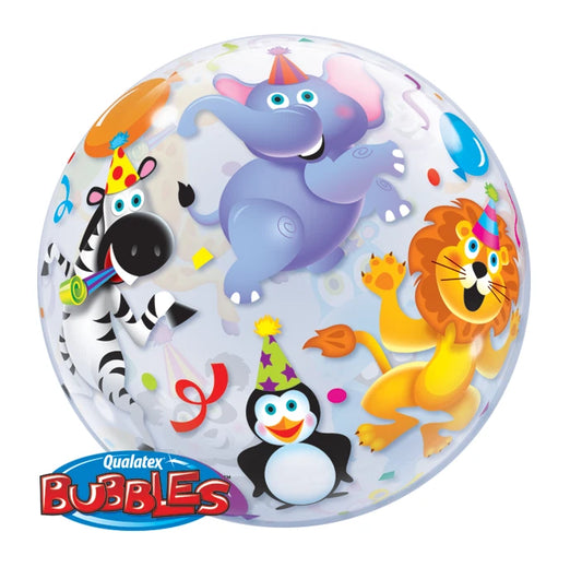 Party Animals Single Bubble Balloon