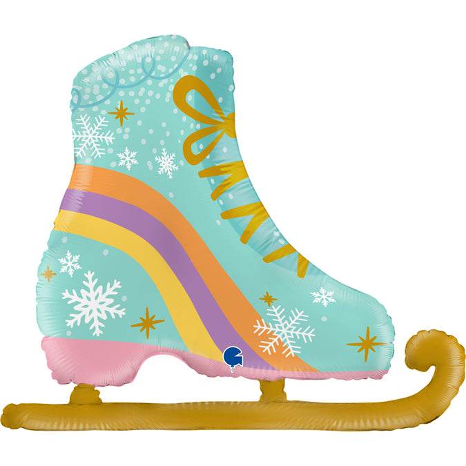 Pastel Ice Skate Foil Balloon - Eternity Party Express