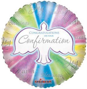Pastel Rainbow Confirmation Foil Balloon