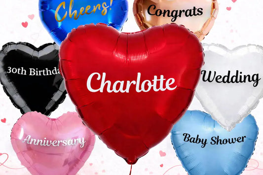 Personalised Heart Foil Balloons