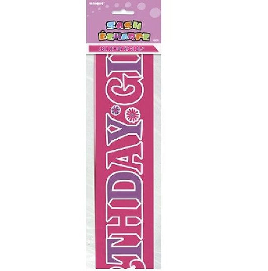 Pink Birthday Girl Sash
