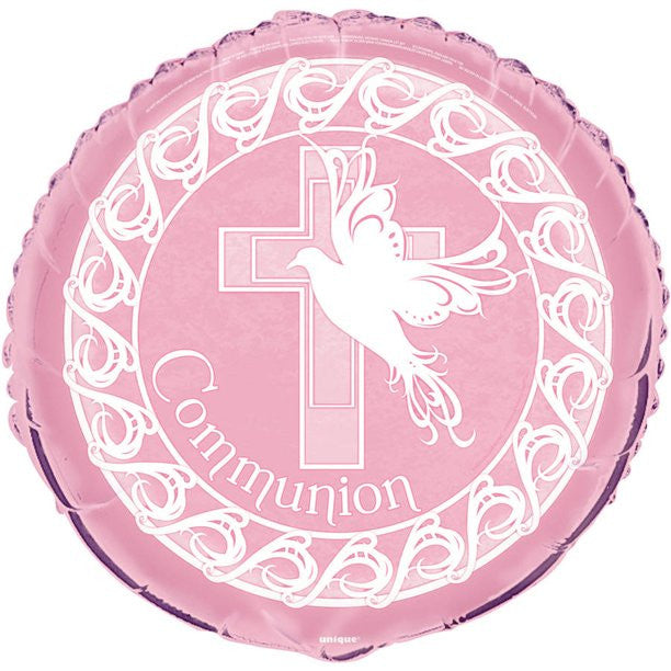Communion Pink Foil Balloon