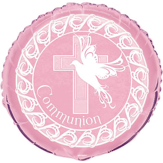 Communion Pink Foil Balloon