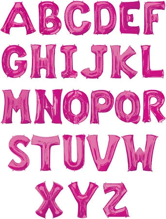Gaint Pink Letter Foil Balloons