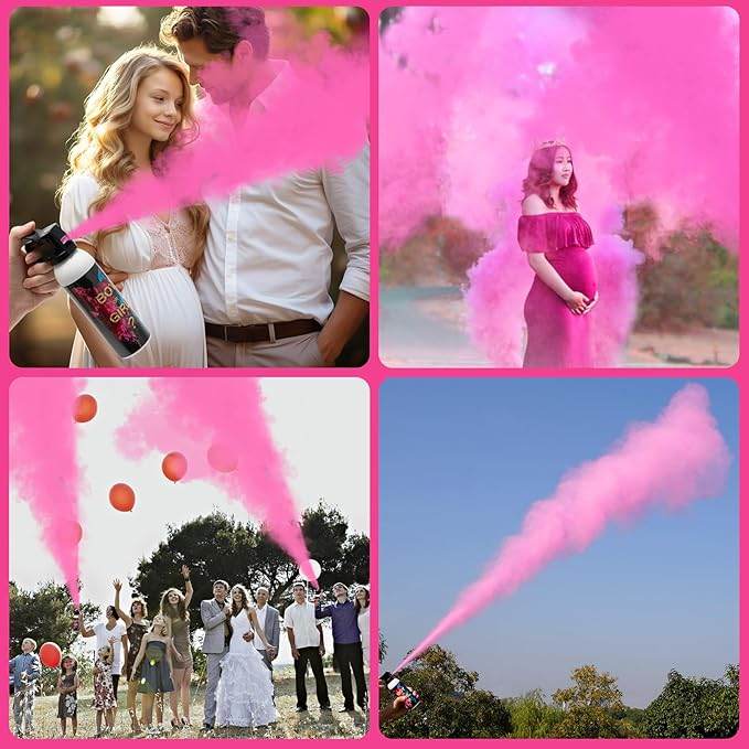 Gender Reveal Smoke Cannon, Fire Extinguisher Pink - Eternity Party Express