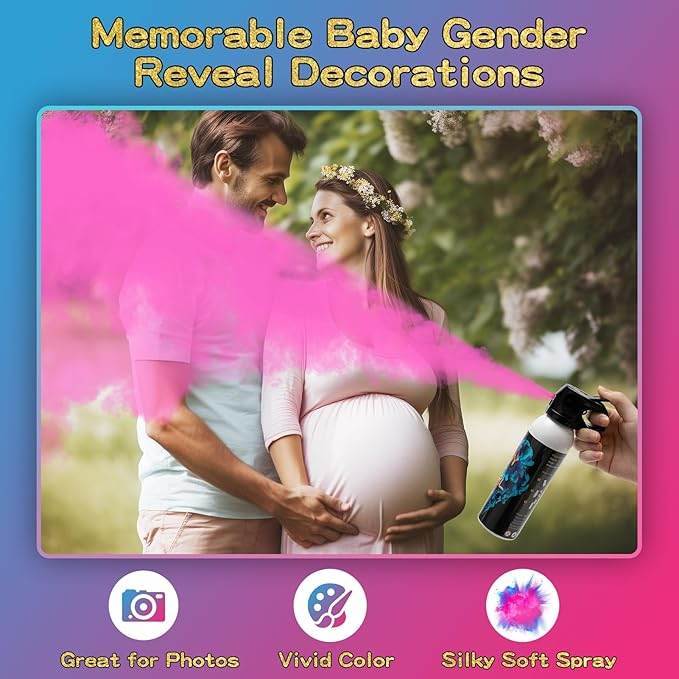Gender Reveal Smoke Cannon, Fire Extinguisher Pink - Eternity Party Express