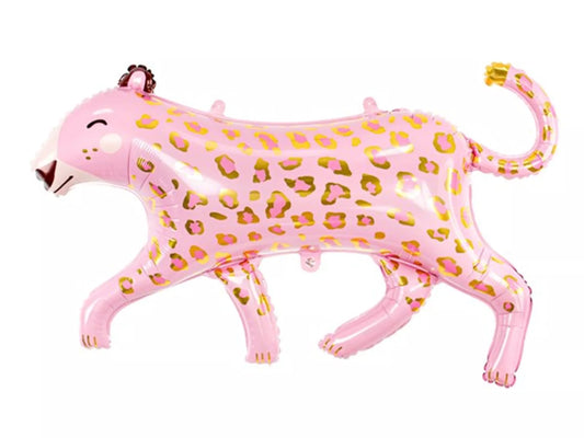 Pink & Gold Leopard Shaped Foil Balloon