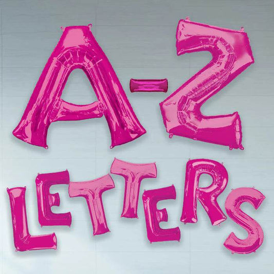 Gaint Pink Letter Foil Balloons - Eternity Party Express