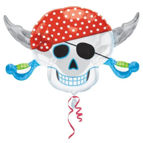 Pirate Skull Head Foil Balloon
