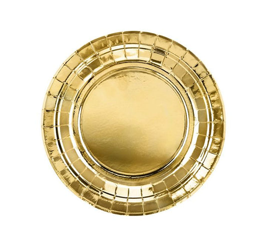 Metallic Gold Plates 18cm