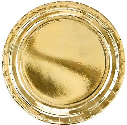 Metallic Gold Plates 23cm