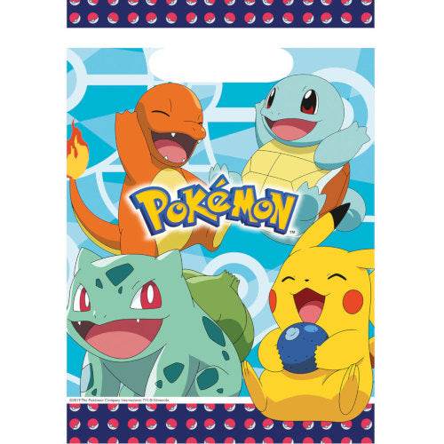 Pokémon Plastic Party Bags (Pack Of 8) - Eternity Party Express