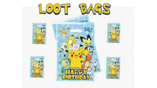 Pokémon Plastic Party Bags (Pack Of 5)