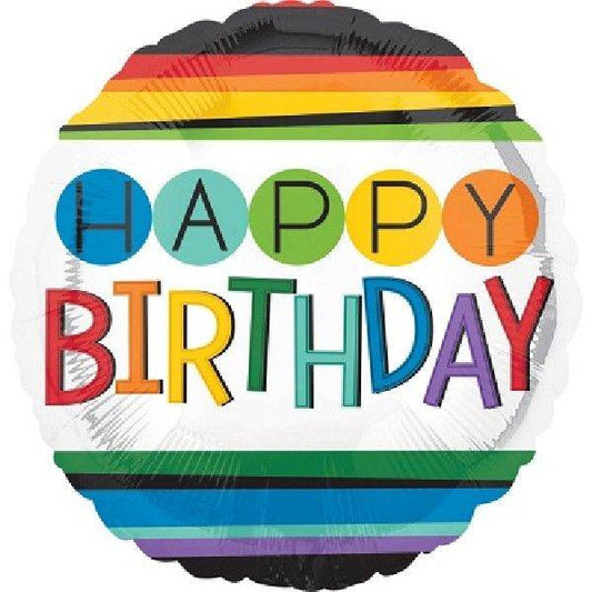 Rainbow Happy Birthday Foil Balloon - Eternity Party Express