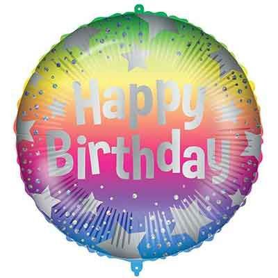 Rainbow Happy Birthday Foil Balloon - Eternity Party Express