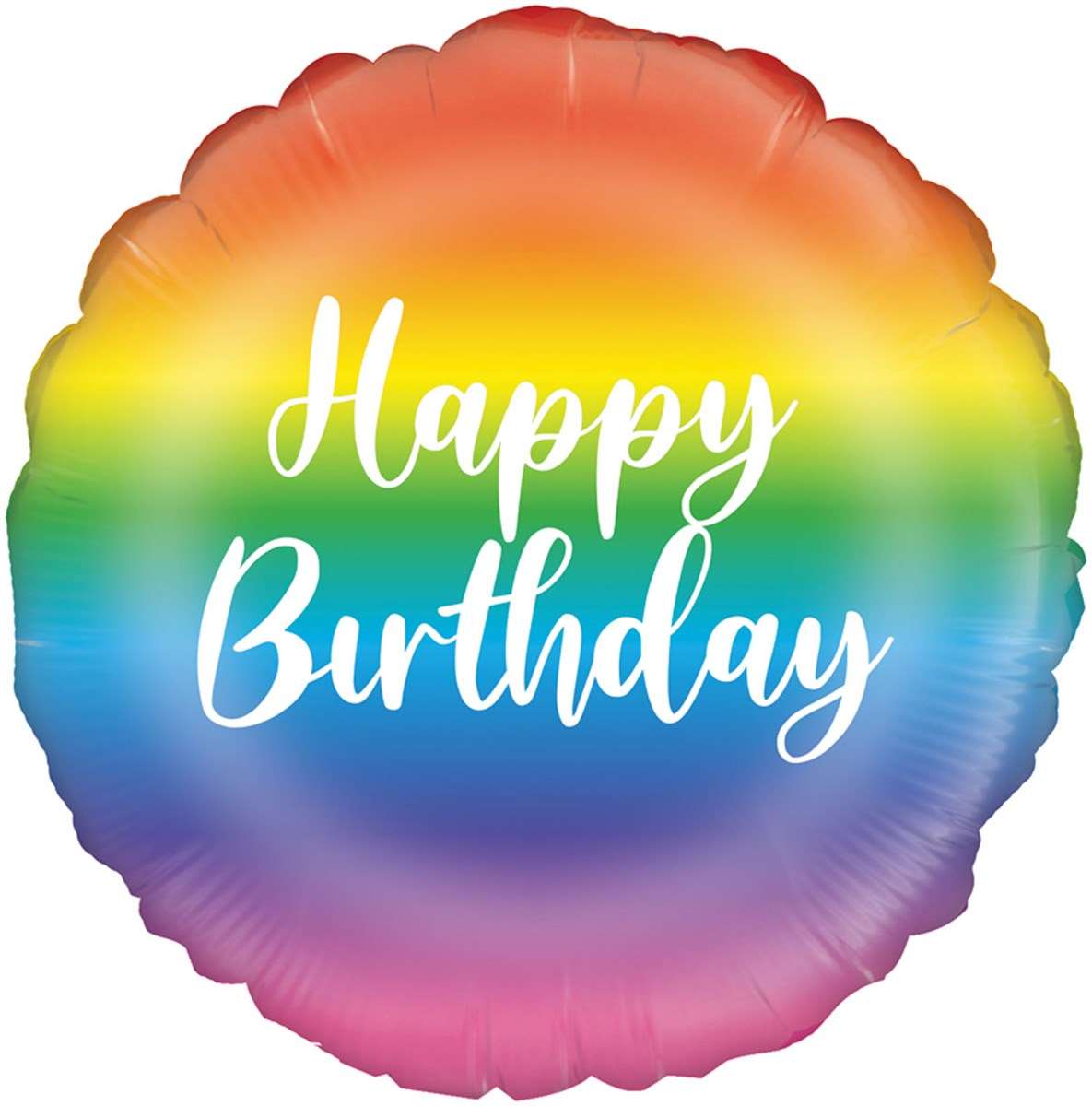 Rainbow Ombre Round Foil Balloon - 18"