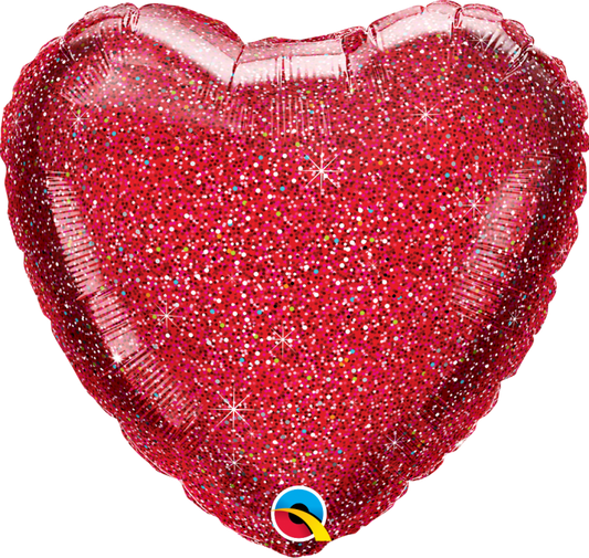 Red Glitter Heart