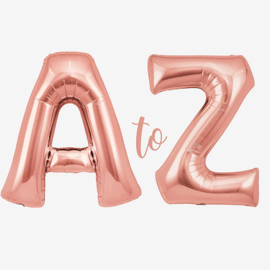 Gaint Rose Gold Letter Foil Balloons