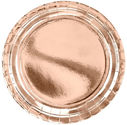 Metallic Rose Gold Plates 23cm