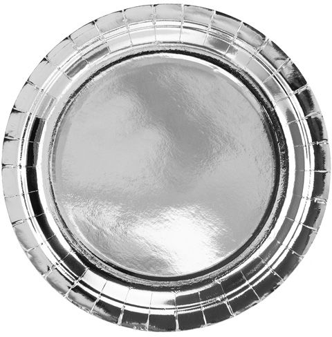 Metallic Silver Plates 23cm