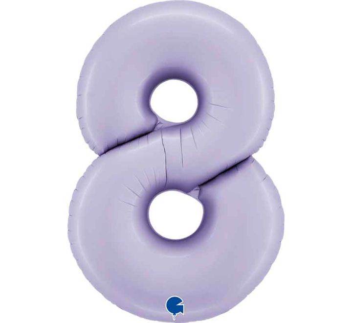 Satin Lilac Giant Helium Numbers - Eternity Party Express