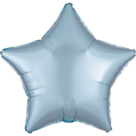 Satin Luxe Pastel Blue Star Foil Balloon