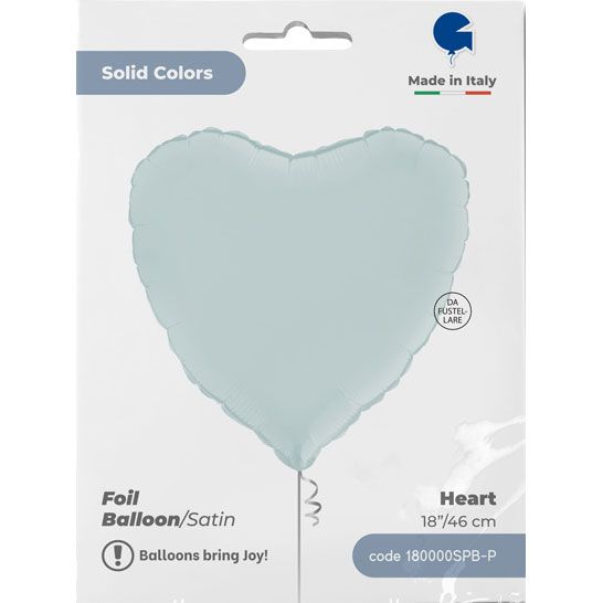 Satin Pastel Blue Heart